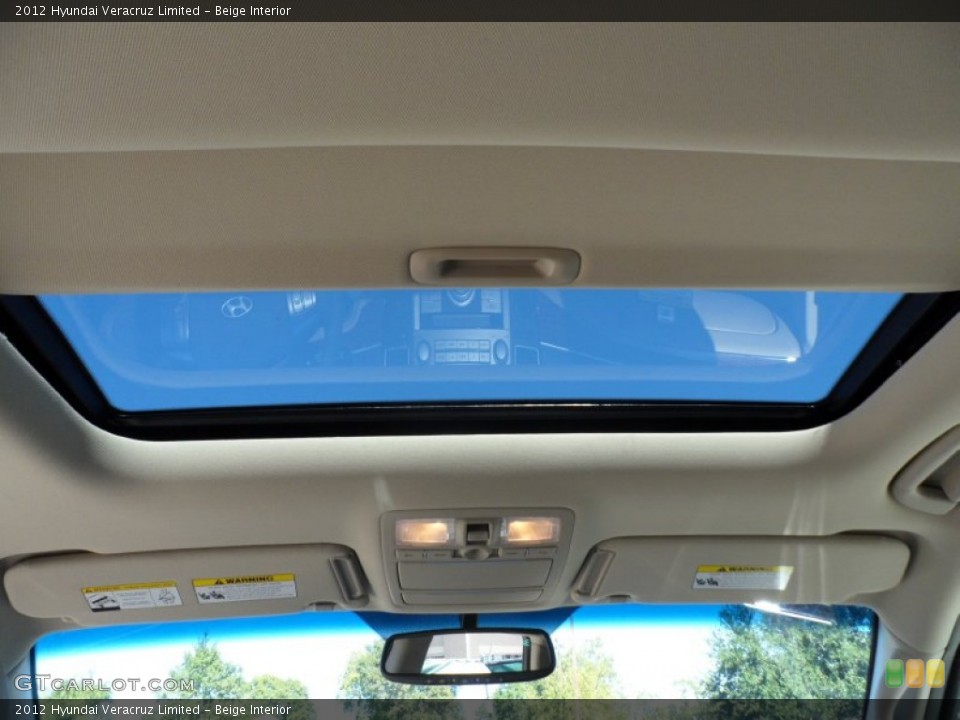Beige Interior Sunroof for the 2012 Hyundai Veracruz Limited #56079368