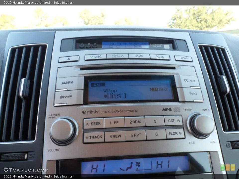 Beige Interior Audio System for the 2012 Hyundai Veracruz Limited #56079385