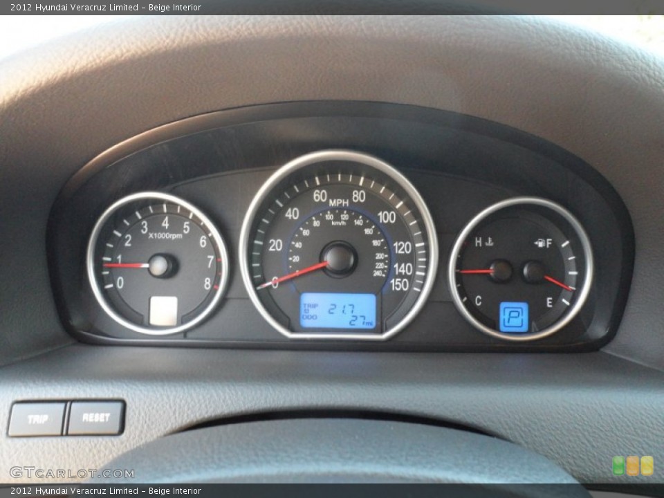 Beige Interior Gauges for the 2012 Hyundai Veracruz Limited #56079414