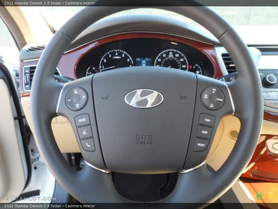 Cashmere Interior Steering Wheel for the 2012 Hyundai Genesis 3.8 Sedan #56079611