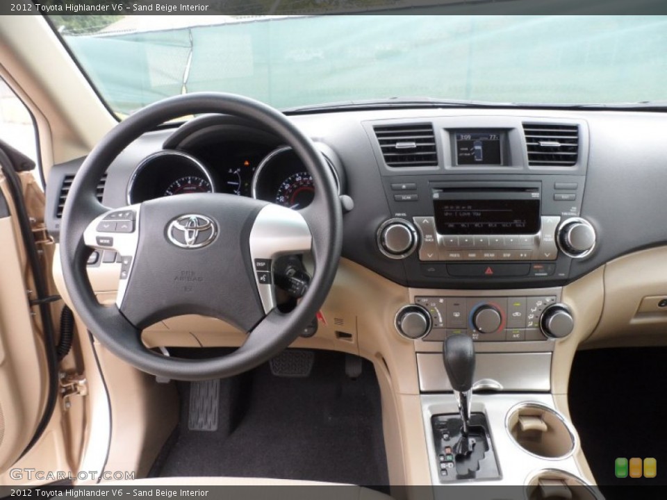 Sand Beige Interior Dashboard for the 2012 Toyota Highlander V6 #56079938