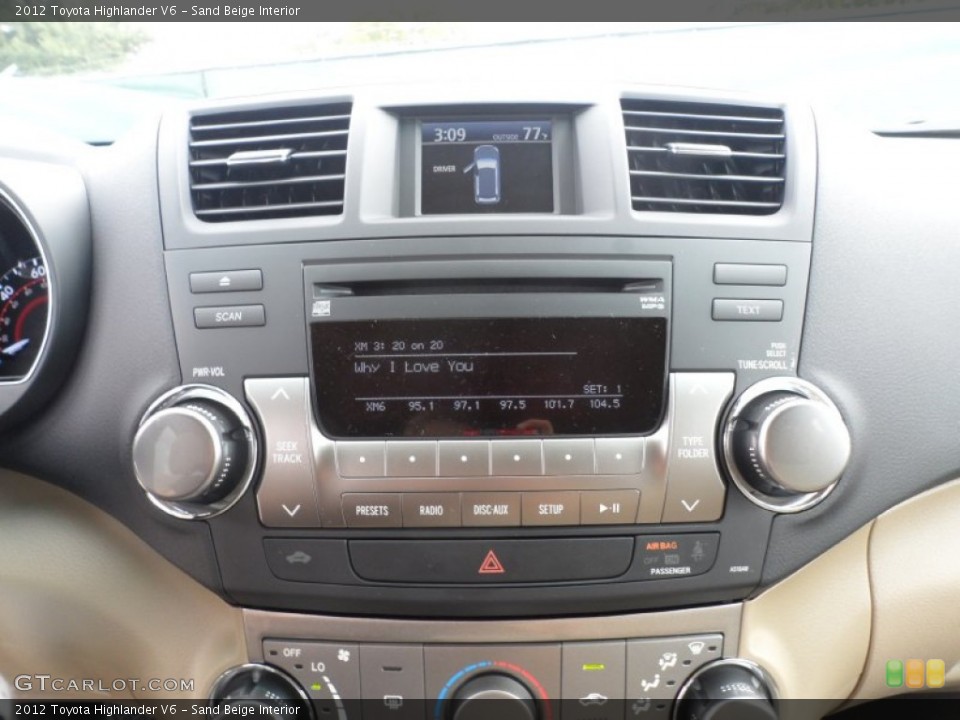 Sand Beige Interior Audio System for the 2012 Toyota Highlander V6 #56079950