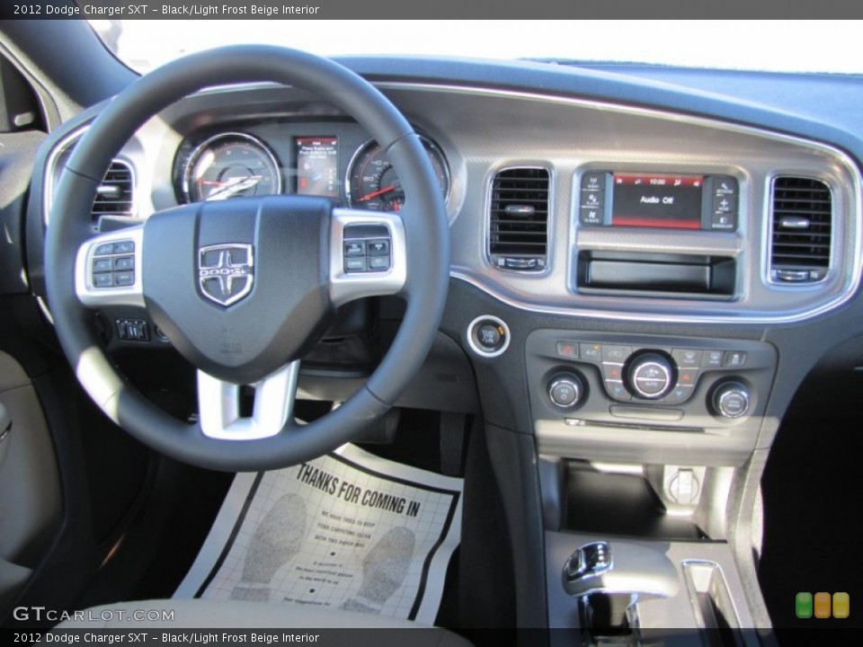 Black/Light Frost Beige Interior Dashboard for the 2012 Dodge Charger SXT #56084651