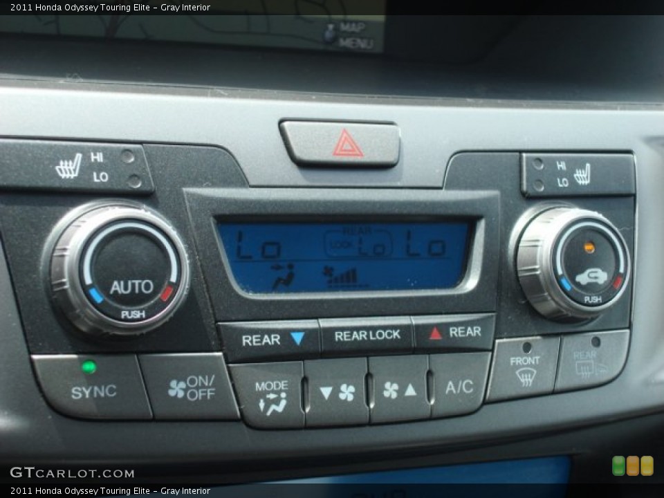 Gray Interior Controls for the 2011 Honda Odyssey Touring Elite #56085380