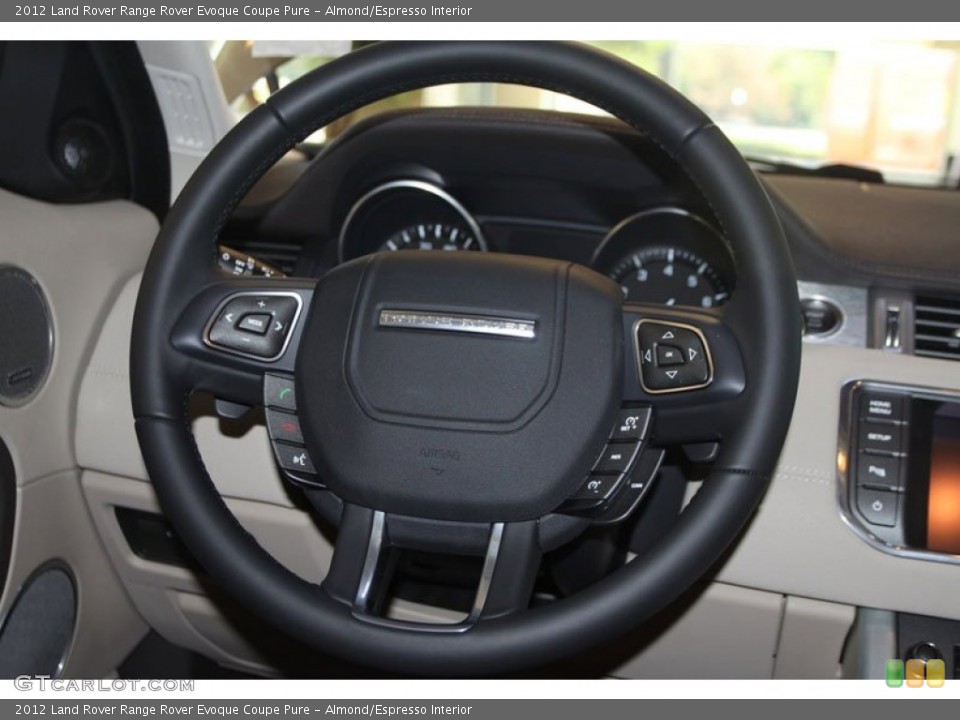 Almond/Espresso Interior Steering Wheel for the 2012 Land Rover Range Rover Evoque Coupe Pure #56087950
