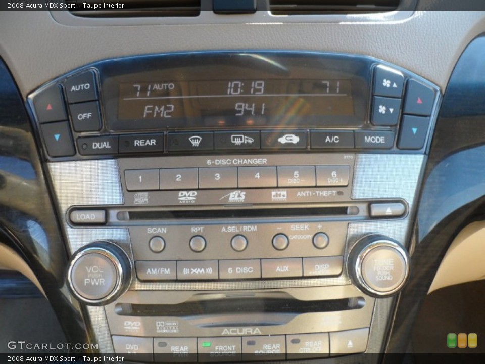Taupe Interior Controls for the 2008 Acura MDX Sport #56089330