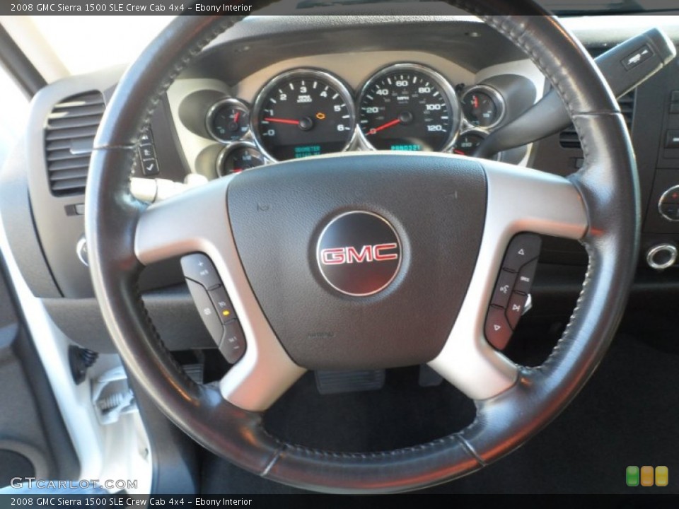 Ebony Interior Steering Wheel for the 2008 GMC Sierra 1500 SLE Crew Cab 4x4 #56089666