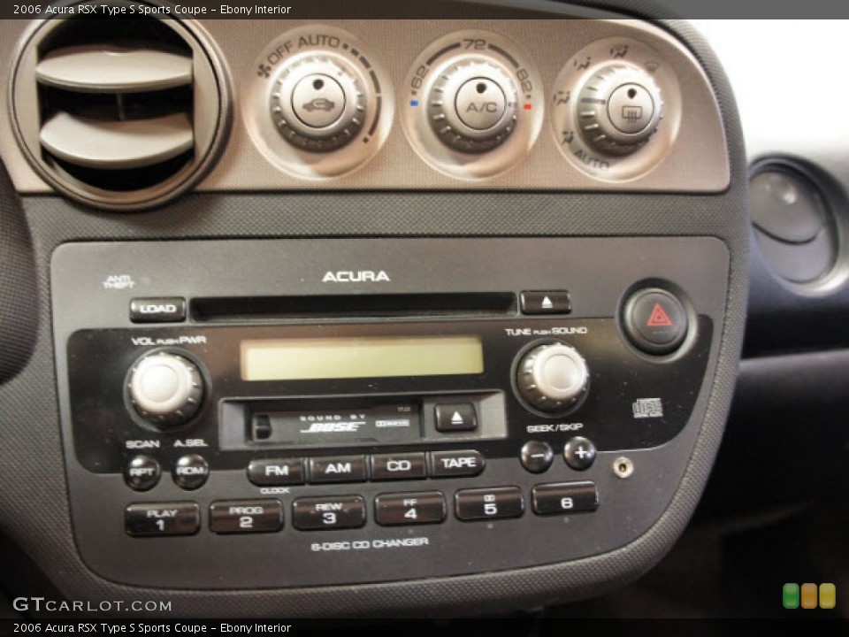 Ebony Interior Controls for the 2006 Acura RSX Type S Sports Coupe #56092811