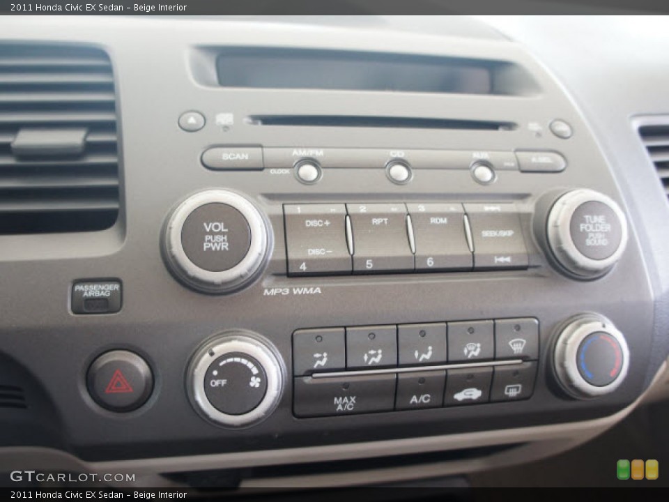 Beige Interior Controls for the 2011 Honda Civic EX Sedan #56093423