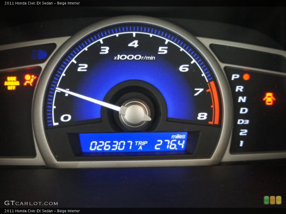 Beige Interior Gauges for the 2011 Honda Civic EX Sedan #56093471