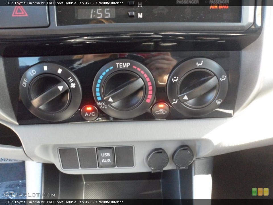 Graphite Interior Controls for the 2012 Toyota Tacoma V6 TRD Sport Double Cab 4x4 #56093876