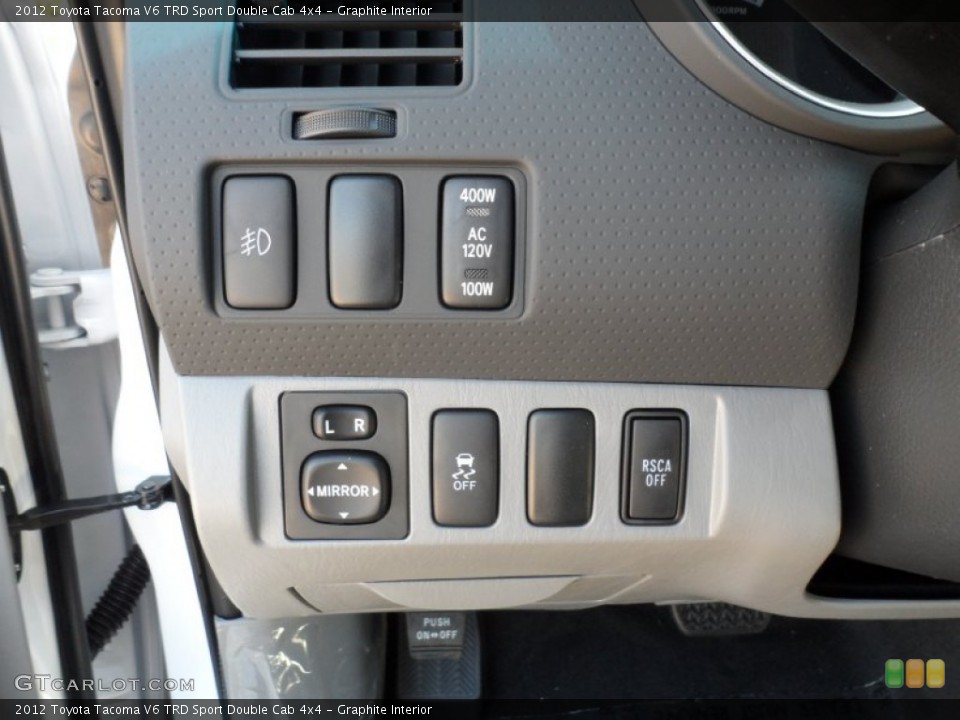 Graphite Interior Controls for the 2012 Toyota Tacoma V6 TRD Sport Double Cab 4x4 #56093921