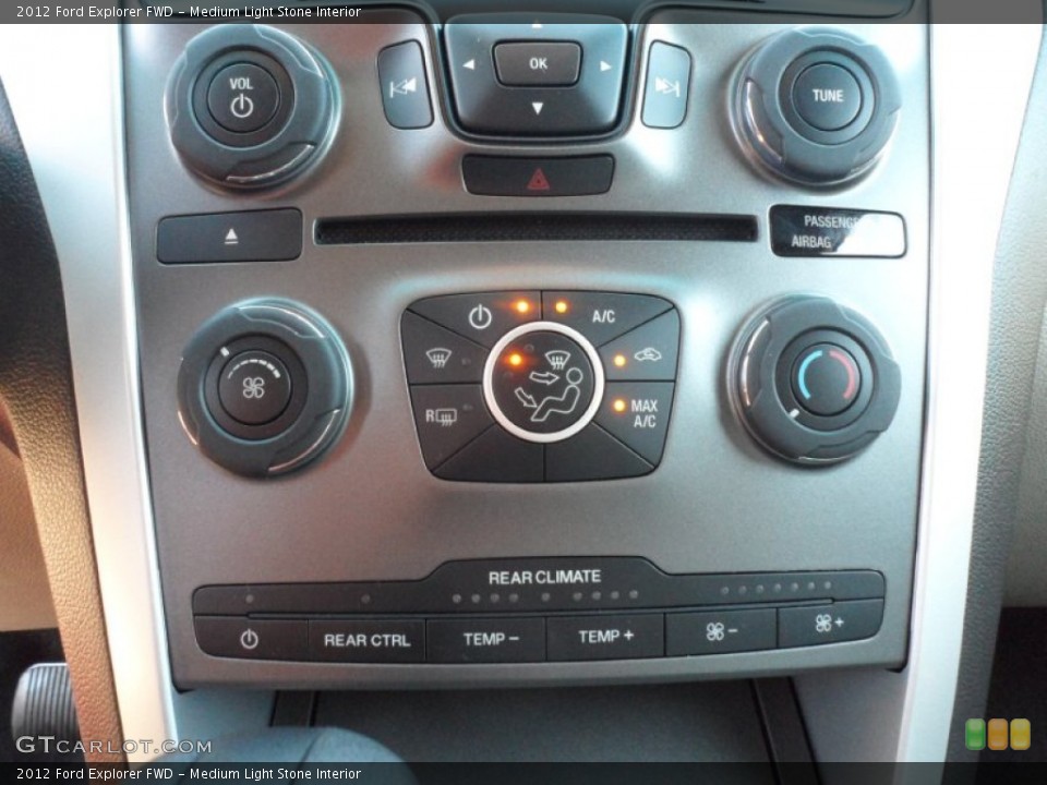Medium Light Stone Interior Controls for the 2012 Ford Explorer FWD #56095142