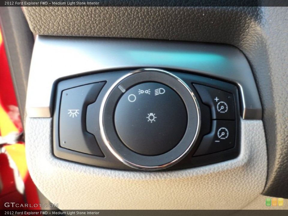 Medium Light Stone Interior Controls for the 2012 Ford Explorer FWD #56095175