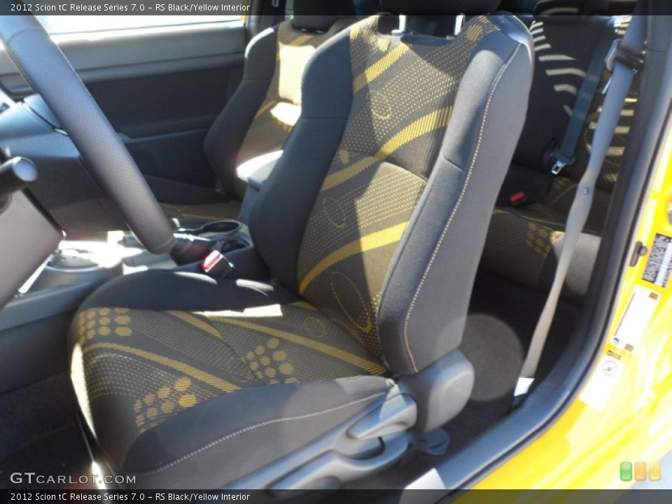RS Black/Yellow Interior Photo for the 2012 Scion tC Release Series 7.0 #56096012