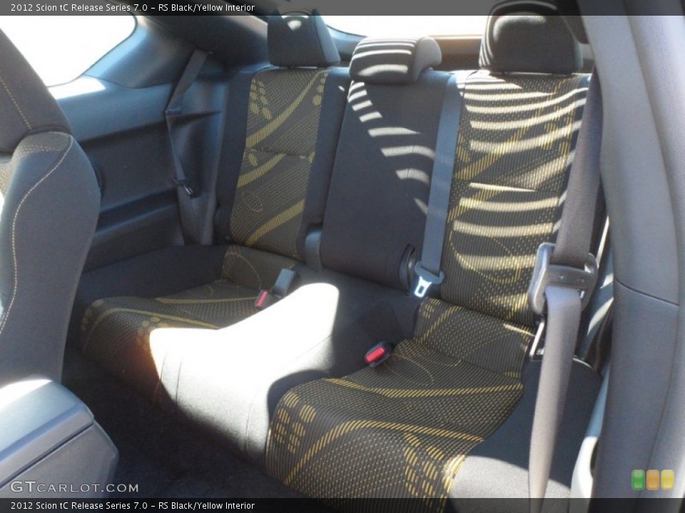 RS Black/Yellow Interior Photo for the 2012 Scion tC Release Series 7.0 #56096030