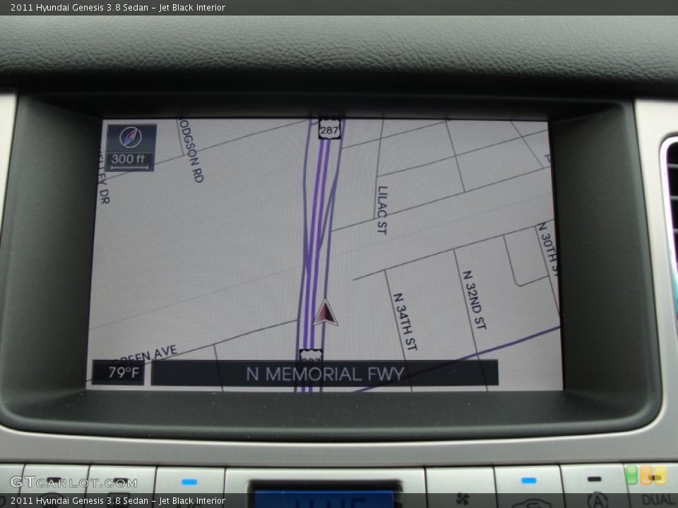 Jet Black Interior Navigation for the 2011 Hyundai Genesis 3.8 Sedan #56096405