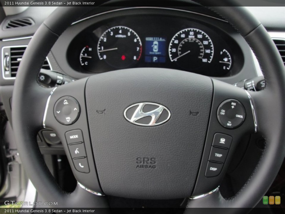 Jet Black Interior Steering Wheel for the 2011 Hyundai Genesis 3.8 Sedan #56096459