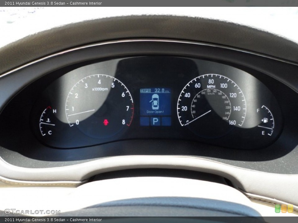 Cashmere Interior Gauges for the 2011 Hyundai Genesis 3.8 Sedan #56096819