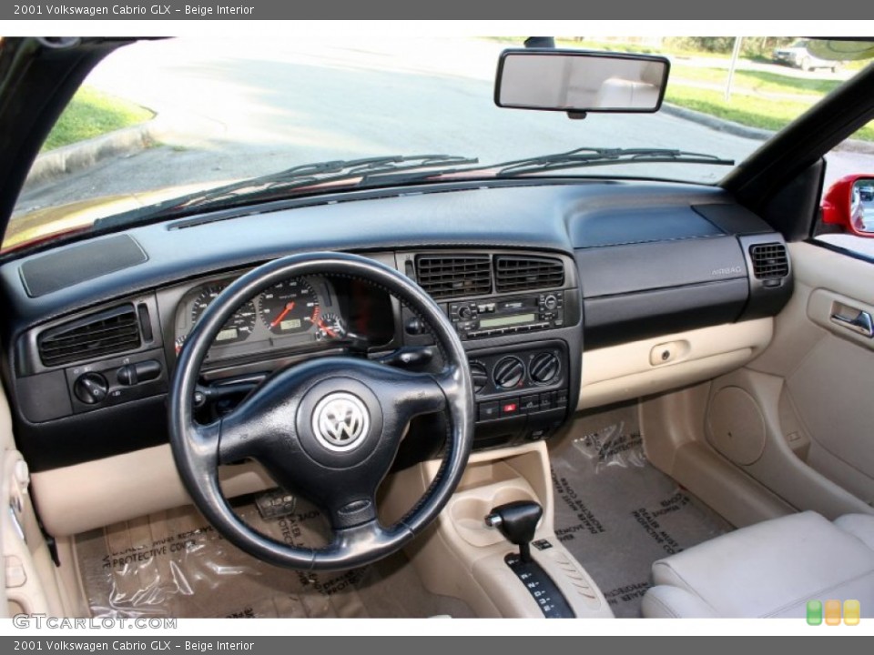 Beige Interior Dashboard for the 2001 Volkswagen Cabrio GLX #56100791