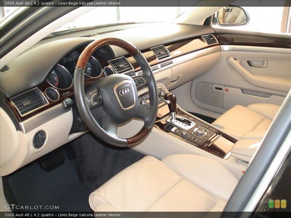 Linen Beige Valcona Leather Interior Prime Interior for the 2009 Audi A8 L 4.2 quattro #56103236