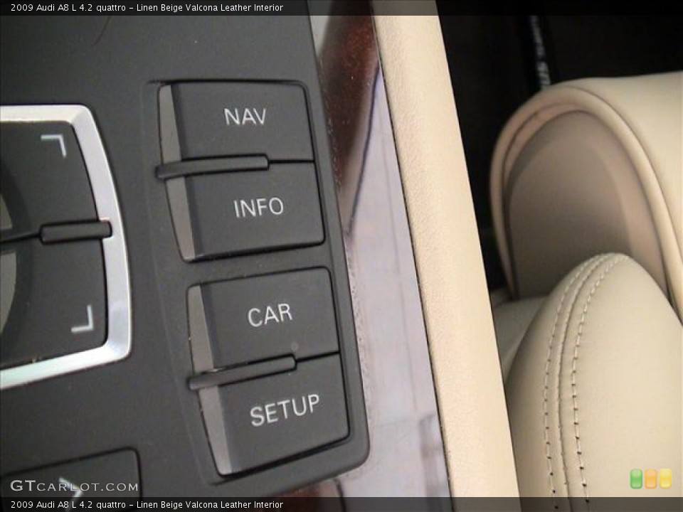 Linen Beige Valcona Leather Interior Controls for the 2009 Audi A8 L 4.2 quattro #56103293