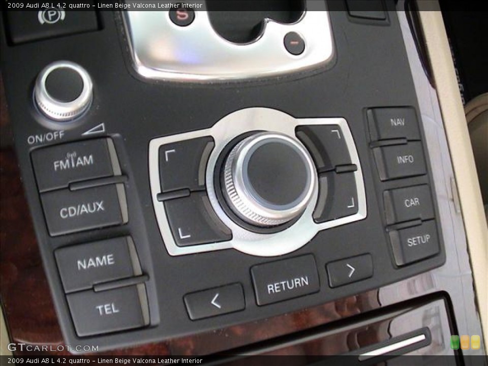 Linen Beige Valcona Leather Interior Controls for the 2009 Audi A8 L 4.2 quattro #56103302