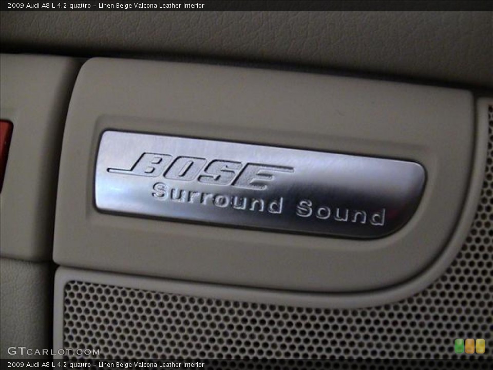 Linen Beige Valcona Leather Interior Audio System for the 2009 Audi A8 L 4.2 quattro #56103311