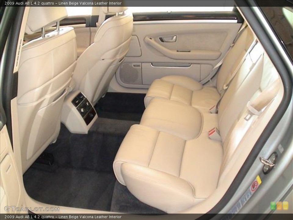 Linen Beige Valcona Leather Interior Photo for the 2009 Audi A8 L 4.2 quattro #56103404
