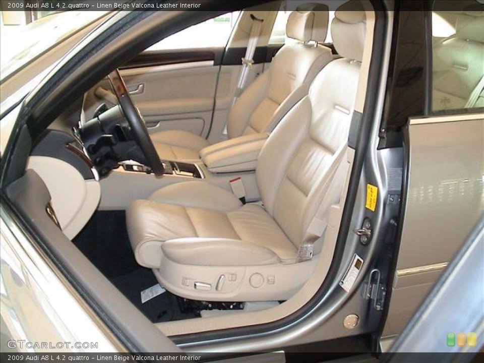 Linen Beige Valcona Leather Interior Photo for the 2009 Audi A8 L 4.2 quattro #56103421