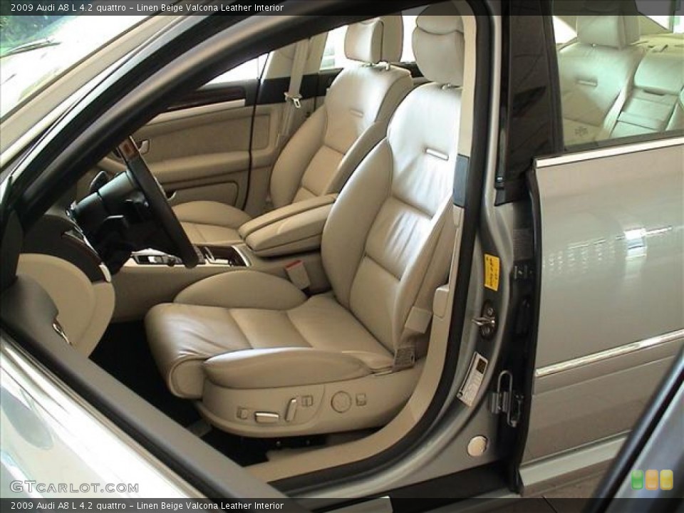 Linen Beige Valcona Leather Interior Photo for the 2009 Audi A8 L 4.2 quattro #56103431