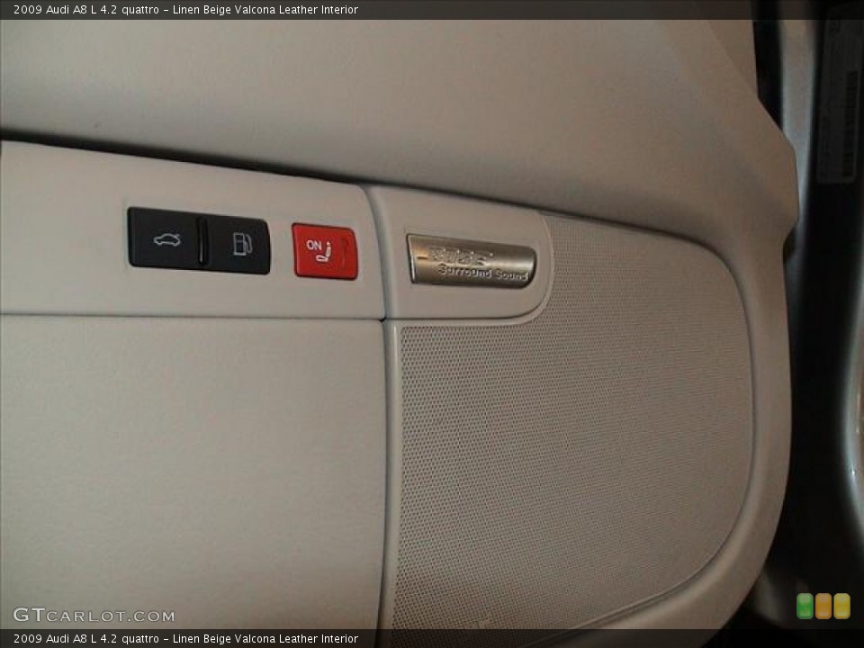 Linen Beige Valcona Leather Interior Audio System for the 2009 Audi A8 L 4.2 quattro #56103479