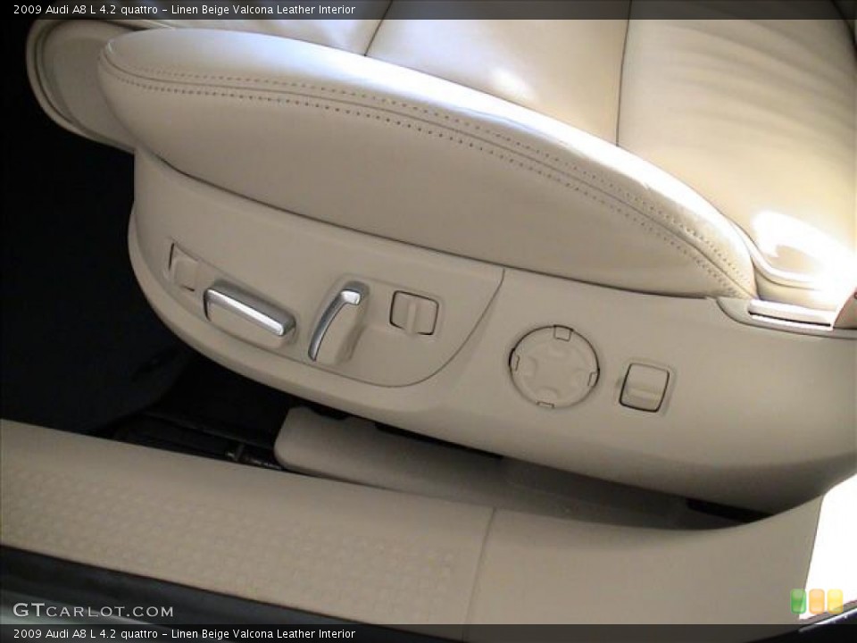 Linen Beige Valcona Leather Interior Controls for the 2009 Audi A8 L 4.2 quattro #56103497