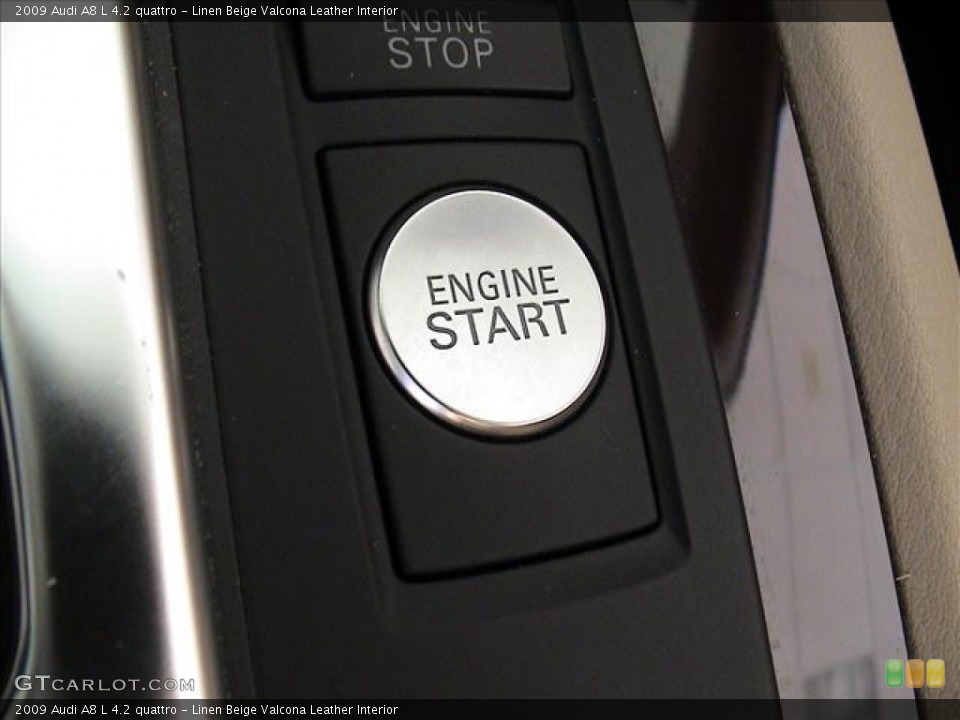 Linen Beige Valcona Leather Interior Controls for the 2009 Audi A8 L 4.2 quattro #56103512