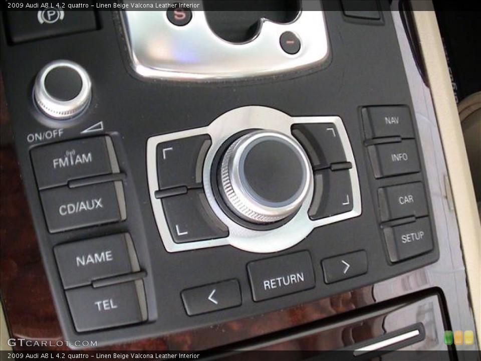 Linen Beige Valcona Leather Interior Controls for the 2009 Audi A8 L 4.2 quattro #56103557