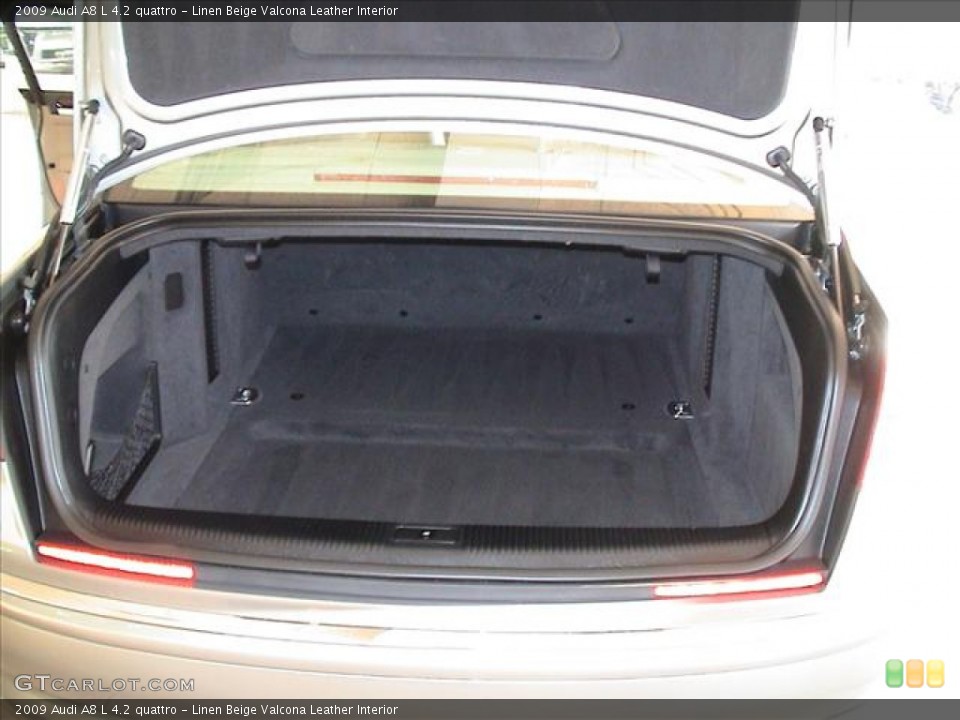Linen Beige Valcona Leather Interior Trunk for the 2009 Audi A8 L 4.2 quattro #56103572