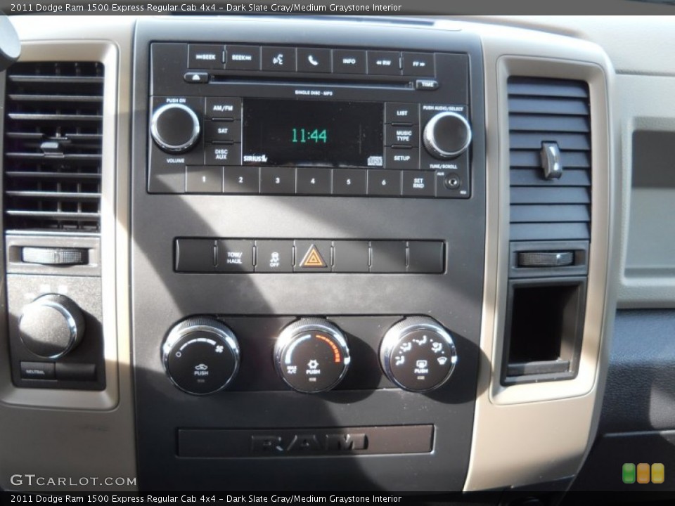 Dark Slate Gray/Medium Graystone Interior Controls for the 2011 Dodge Ram 1500 Express Regular Cab 4x4 #56106317