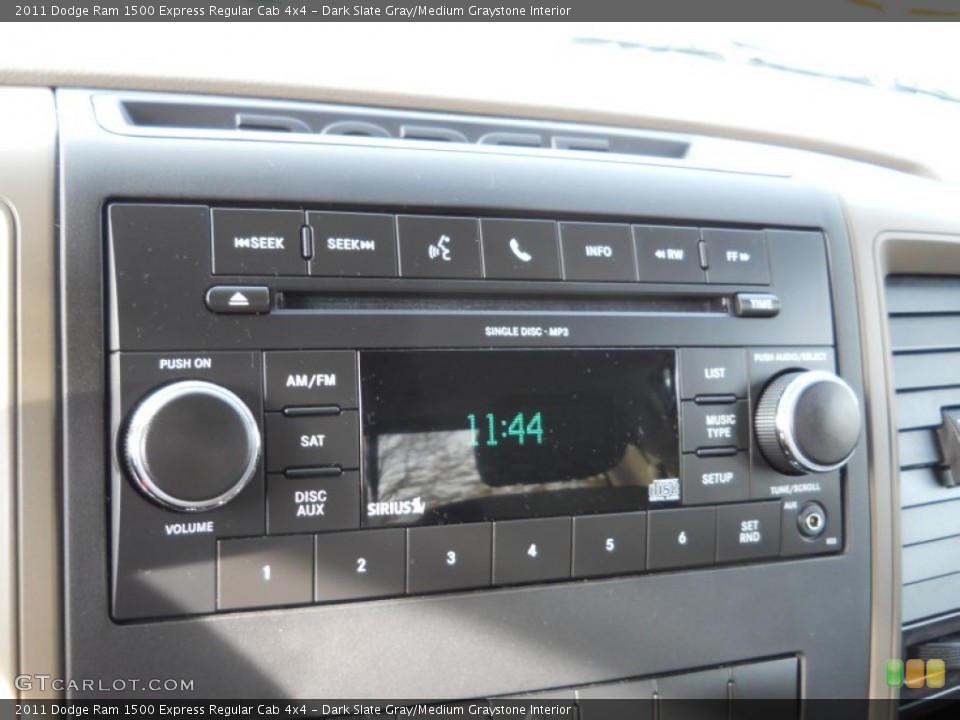 Dark Slate Gray/Medium Graystone Interior Audio System for the 2011 Dodge Ram 1500 Express Regular Cab 4x4 #56106323