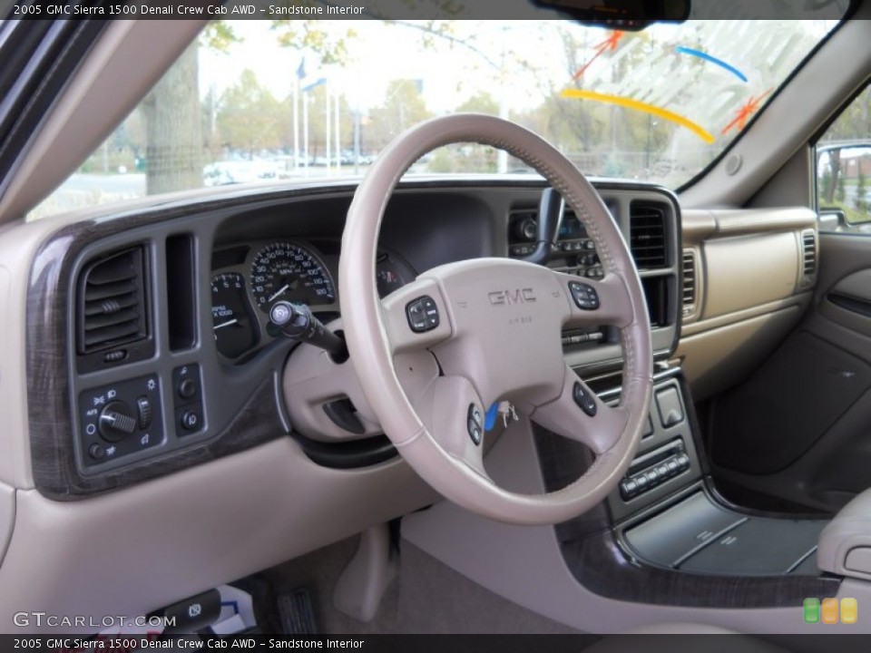 Sandstone Interior Steering Wheel for the 2005 GMC Sierra 1500 Denali Crew Cab AWD #56106470