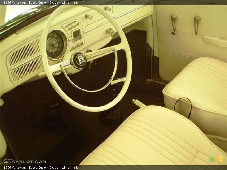 White Interior Photo for the 1966 Volkswagen Beetle Custom Coupe #56106473