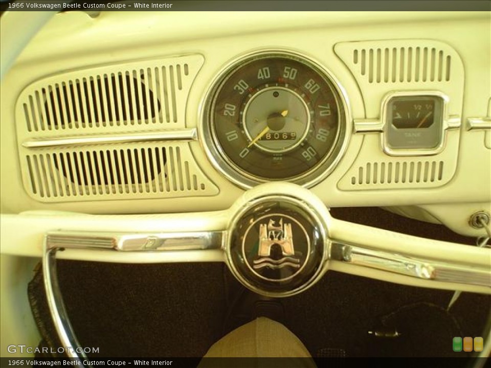 White Interior Gauges for the 1966 Volkswagen Beetle Custom Coupe #56106481