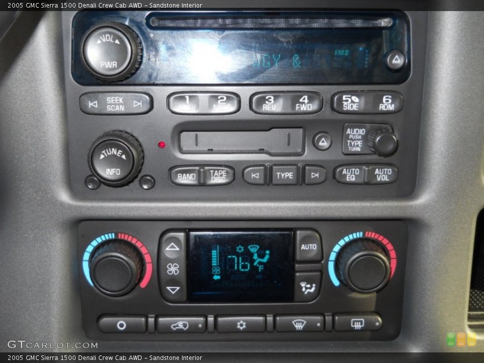 Sandstone Interior Audio System for the 2005 GMC Sierra 1500 Denali Crew Cab AWD #56106535
