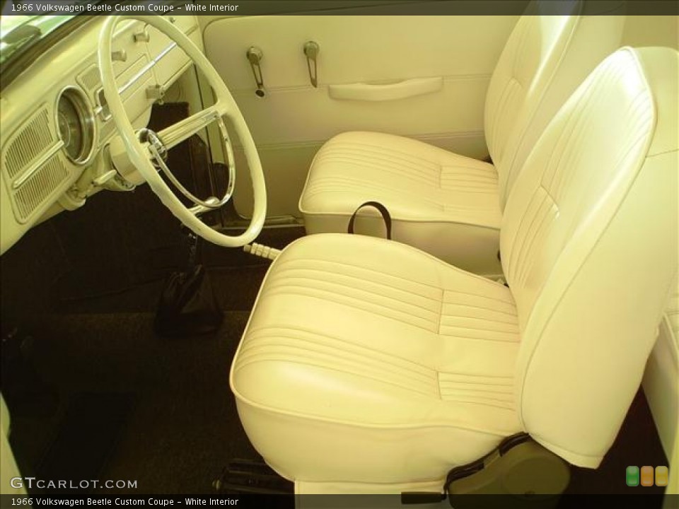 White 1966 Volkswagen Beetle Interiors