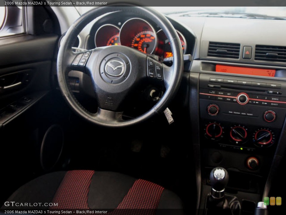 Black/Red Interior Dashboard for the 2006 Mazda MAZDA3 s Touring Sedan #56109623