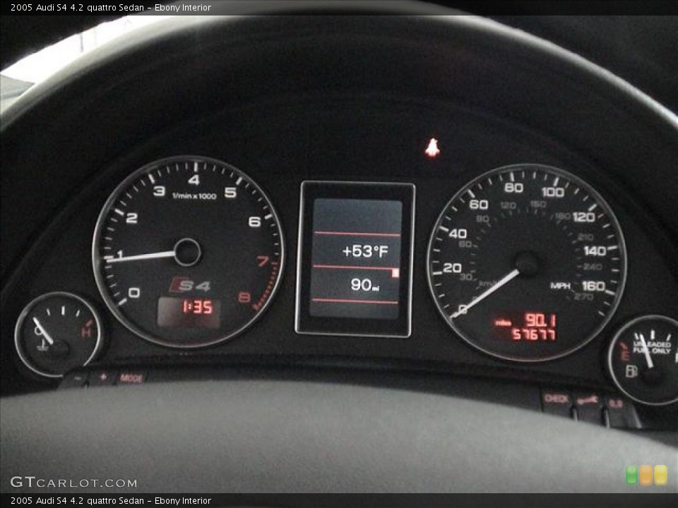 Ebony Interior Gauges for the 2005 Audi S4 4.2 quattro Sedan #56113654