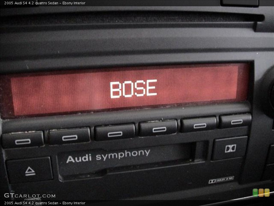 Ebony Interior Audio System for the 2005 Audi S4 4.2 quattro Sedan #56113679
