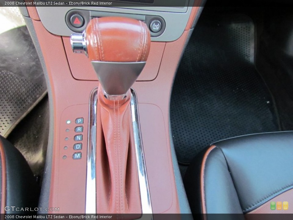 Ebony/Brick Red Interior Transmission for the 2008 Chevrolet Malibu LTZ Sedan #56113703