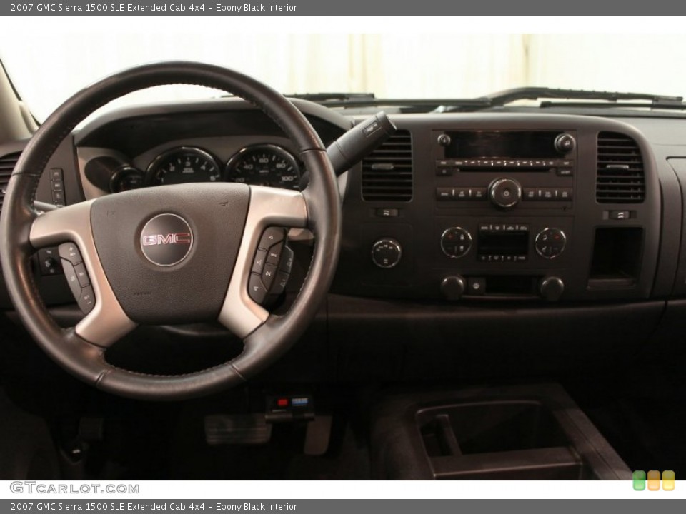 Ebony Black Interior Dashboard for the 2007 GMC Sierra 1500 SLE Extended Cab 4x4 #56115005