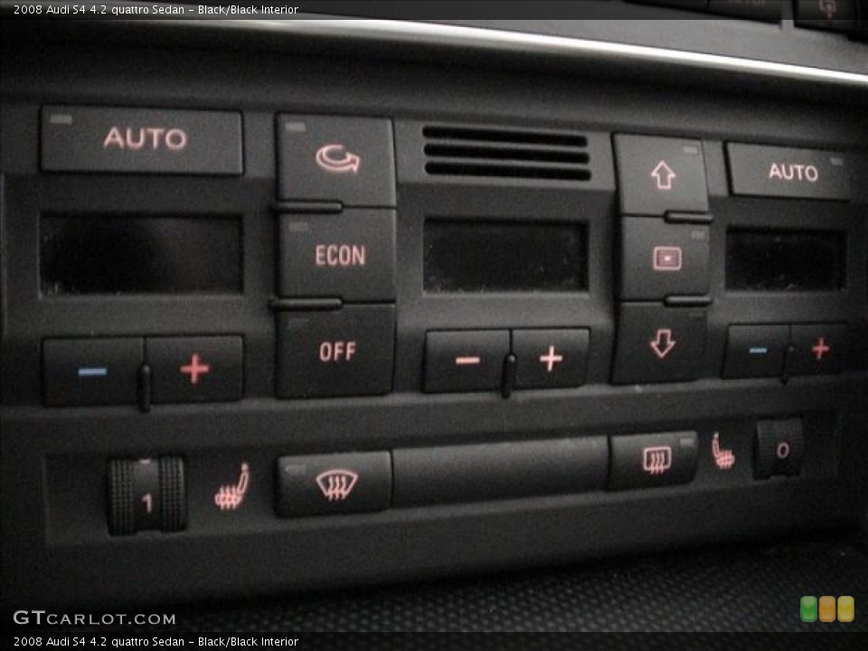 Black/Black Interior Controls for the 2008 Audi S4 4.2 quattro Sedan #56116064