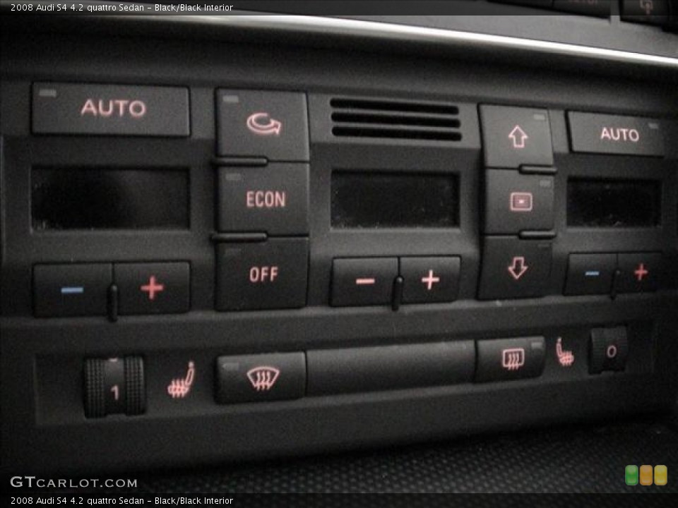 Black/Black Interior Controls for the 2008 Audi S4 4.2 quattro Sedan #56116145